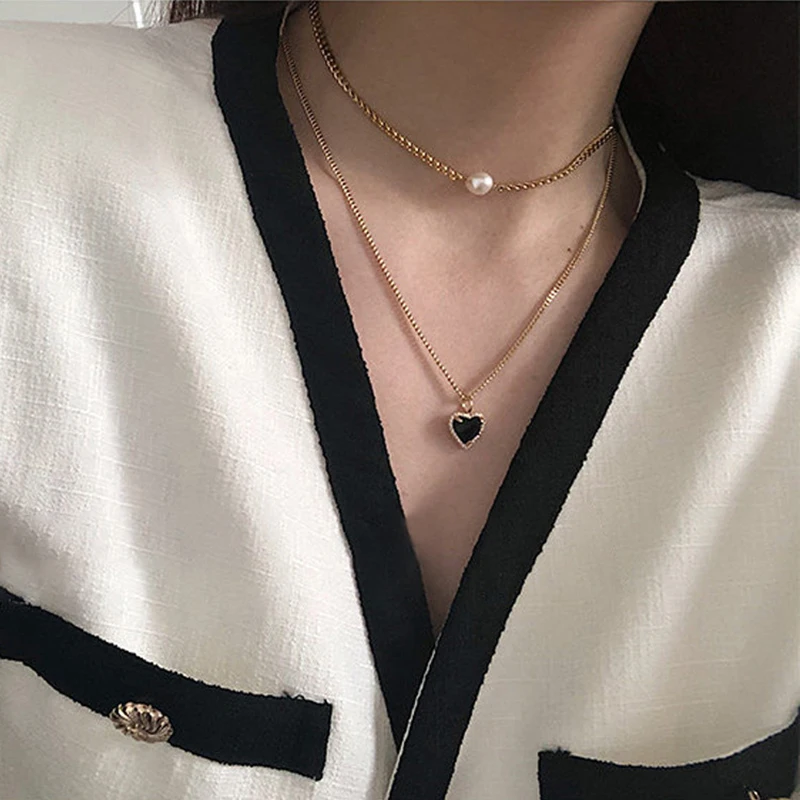 Black Love Heart Pendant Natural 