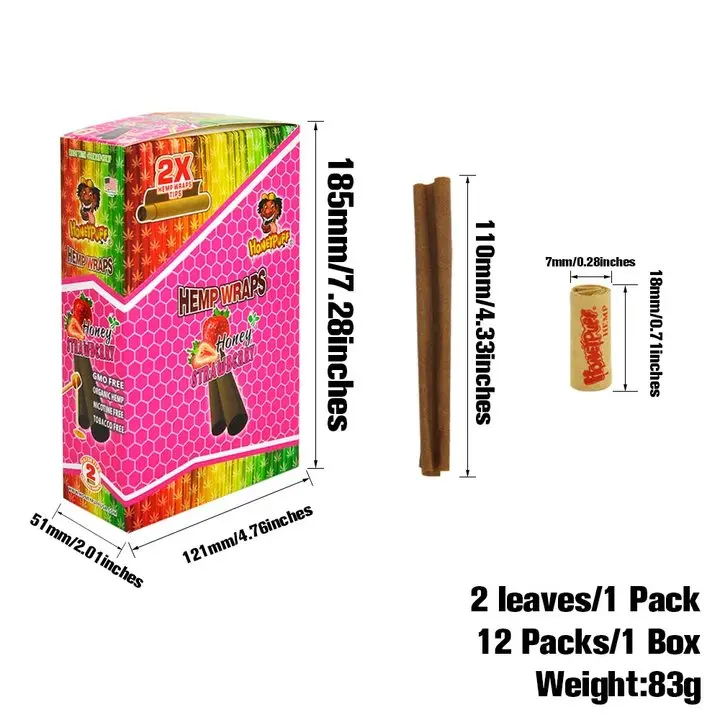 Wholesale Flavors Organic Hemp Wraps Papers Wrapping With Multi-flavored