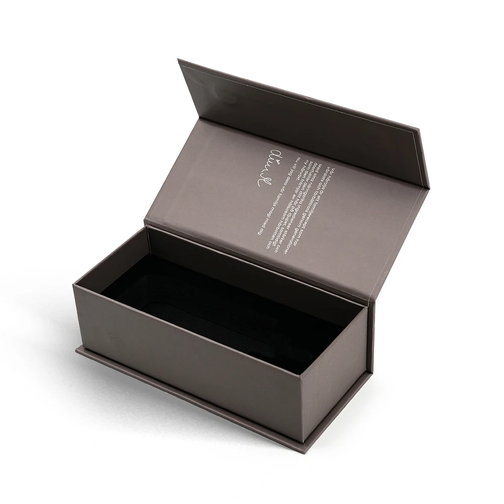 UV Coat Magnet Flip Box for 50ml 100ml Serum Perfume Oud Bossing Printing Label Magnetic Gift Packaging Box for Skincare Bottle