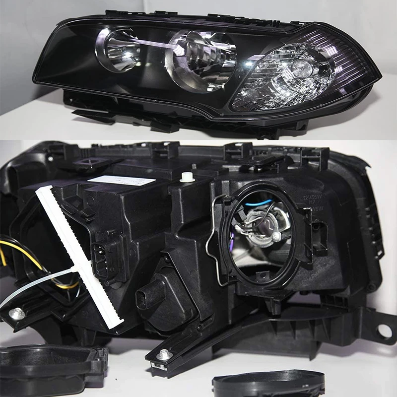 Source For BMW X3 E83 Head Lights Front Lamp Black Housing