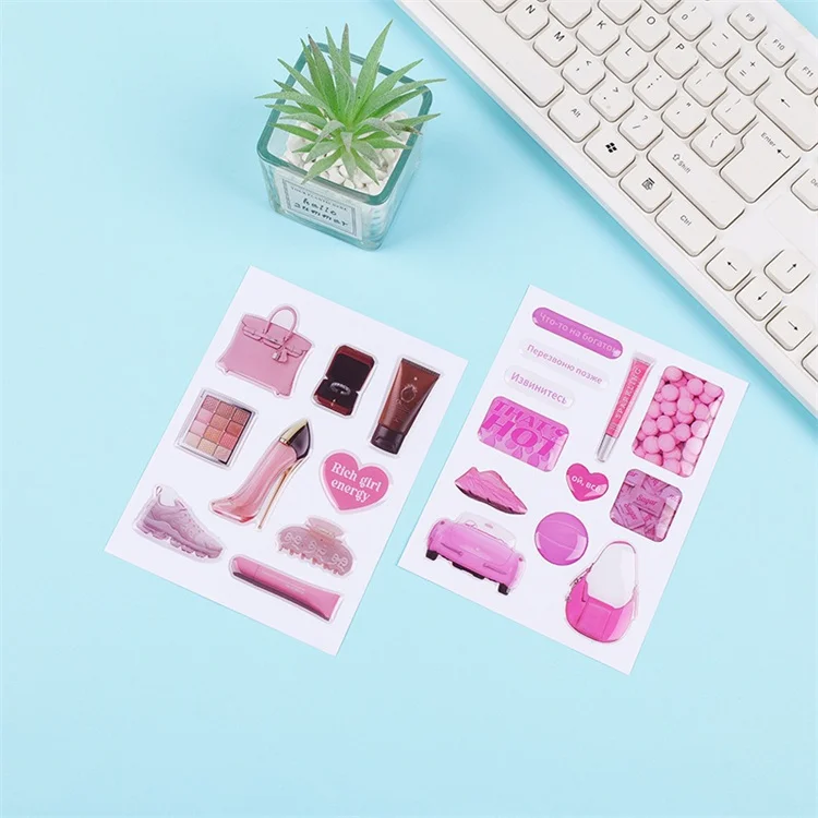 New Arrival 3d Stickers Custom Printing Epoxy Dome Kiss Cut Resin Sticker Sheet for Phone Case