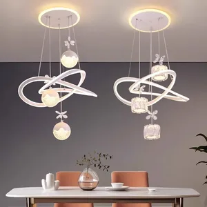 Modern Luxury Dining Room Chandelier LED Remote Control Adjustable Height Dimmable 120W 220V 3CCT Pendant Lighting