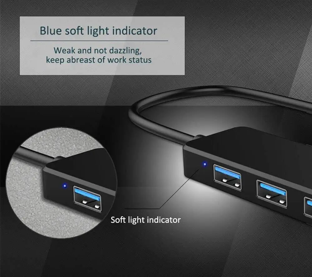Черный 4-портовый USB 3 0 концентратор разветвитель расширитель для Xbox ноутбука флэш-накопителя HDD консоли принтера камеры клавиатуры
