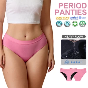 OEM 4 Layers Plus Size Moderate  Culotte Menstruel Leakproof Cotton Culottes Menstruelles Underwear Menstrual Period Panties