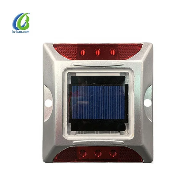 Lubao производитель дизайнерский светодиодный указатель полосы безопасности дорожного движения Алюминиевый Отражающий дорожный указатель на солнечных батареях