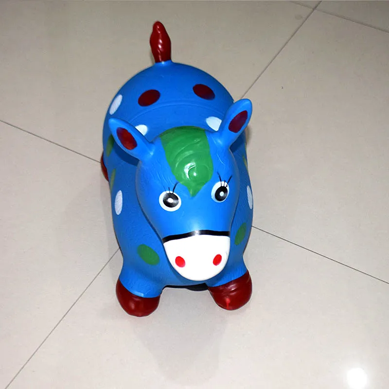 PVC Kids Play Colorful Inflatable Jumping Horse Toy