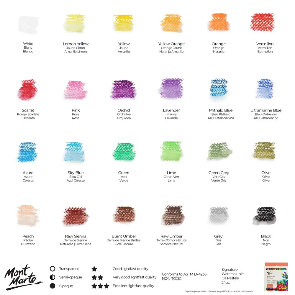 モンマルテ水溶性オイルパステル24pcオイルパステル| Alibaba.com