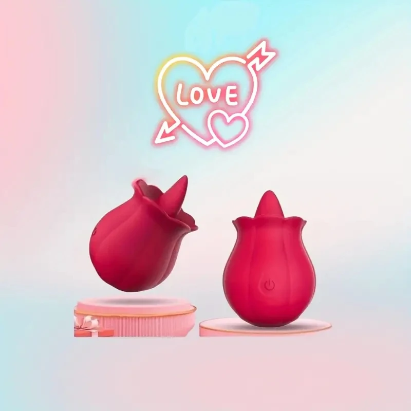 Rose Tongue Licking Vibrator Sex Toy Female Pleasure Pumpkinflower Vibrating Egg Adult Supplies 6482