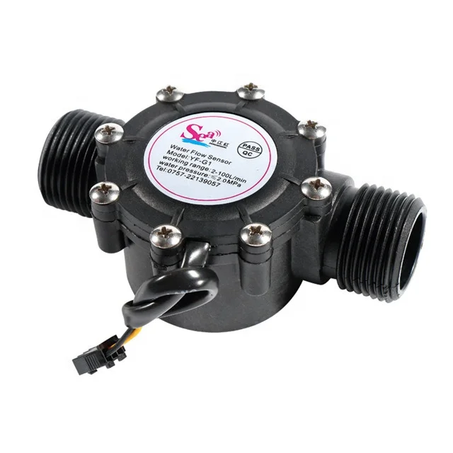 DIJIANG YF-G1 Liquids Flow Sensor Pool Water Counter 2-100LPM DN25  Model Nylon Hall Effect Switch Customized OEM Support