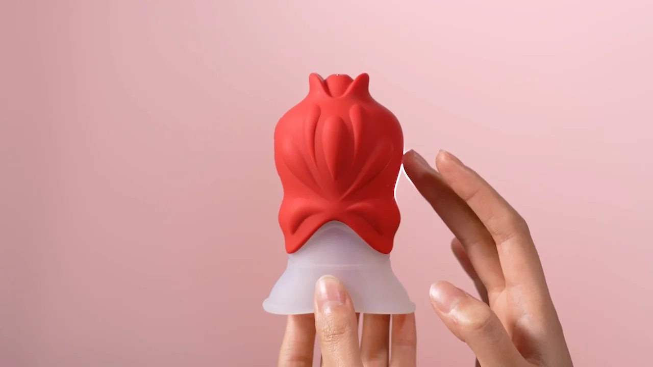 2 In 1 Rose Tongue Licking And Sucking Nipple Clits Vibrator Rose Sex