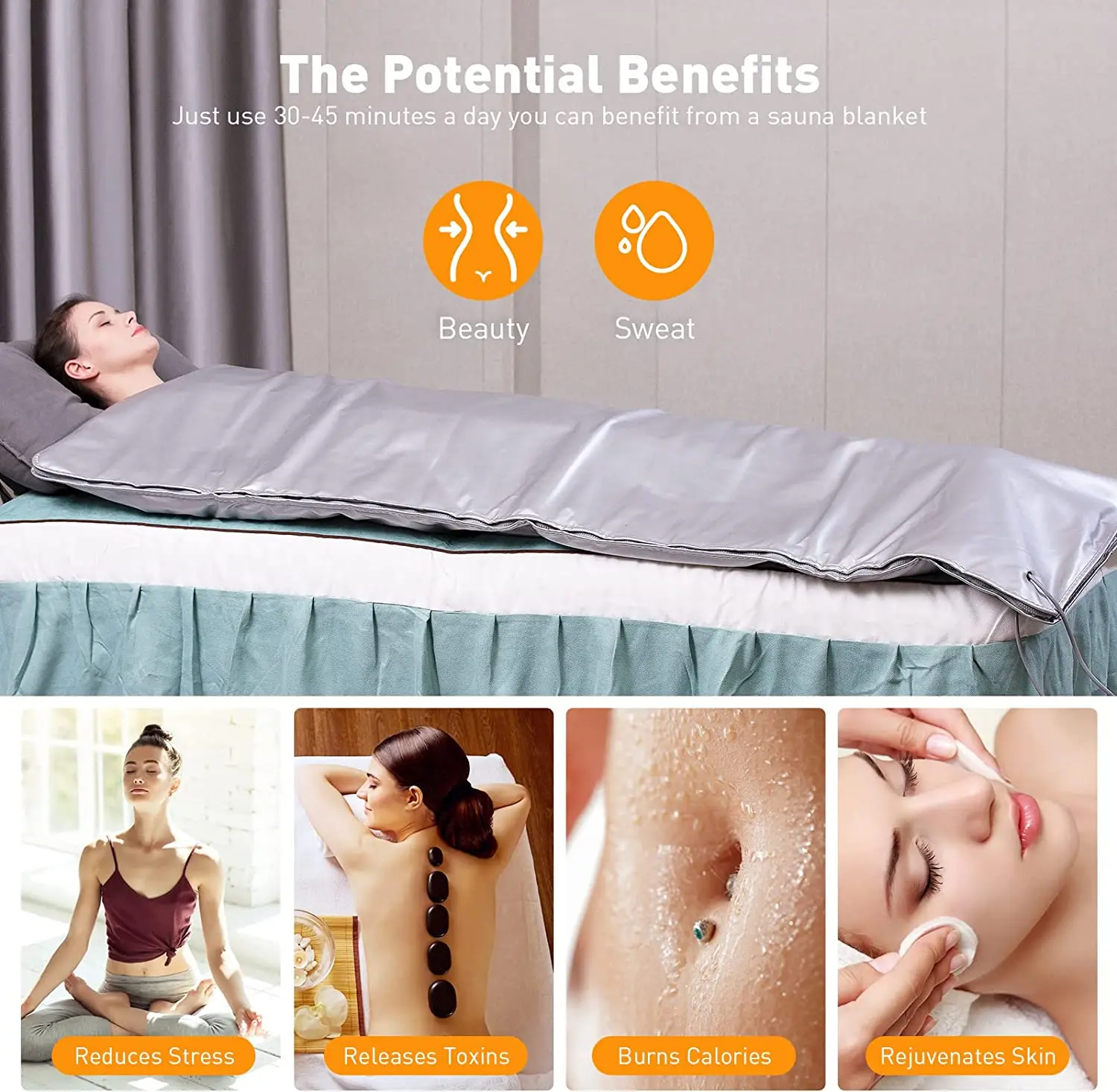 Professional Beauty Salon Use Sauna Blanket Slimming Lymph Drainage