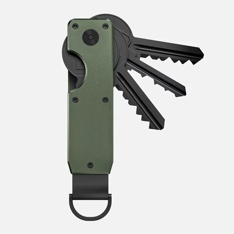 Klassischer Schlüsselorganizer Aus Aluminium Mit Kartenfach_voghion.com