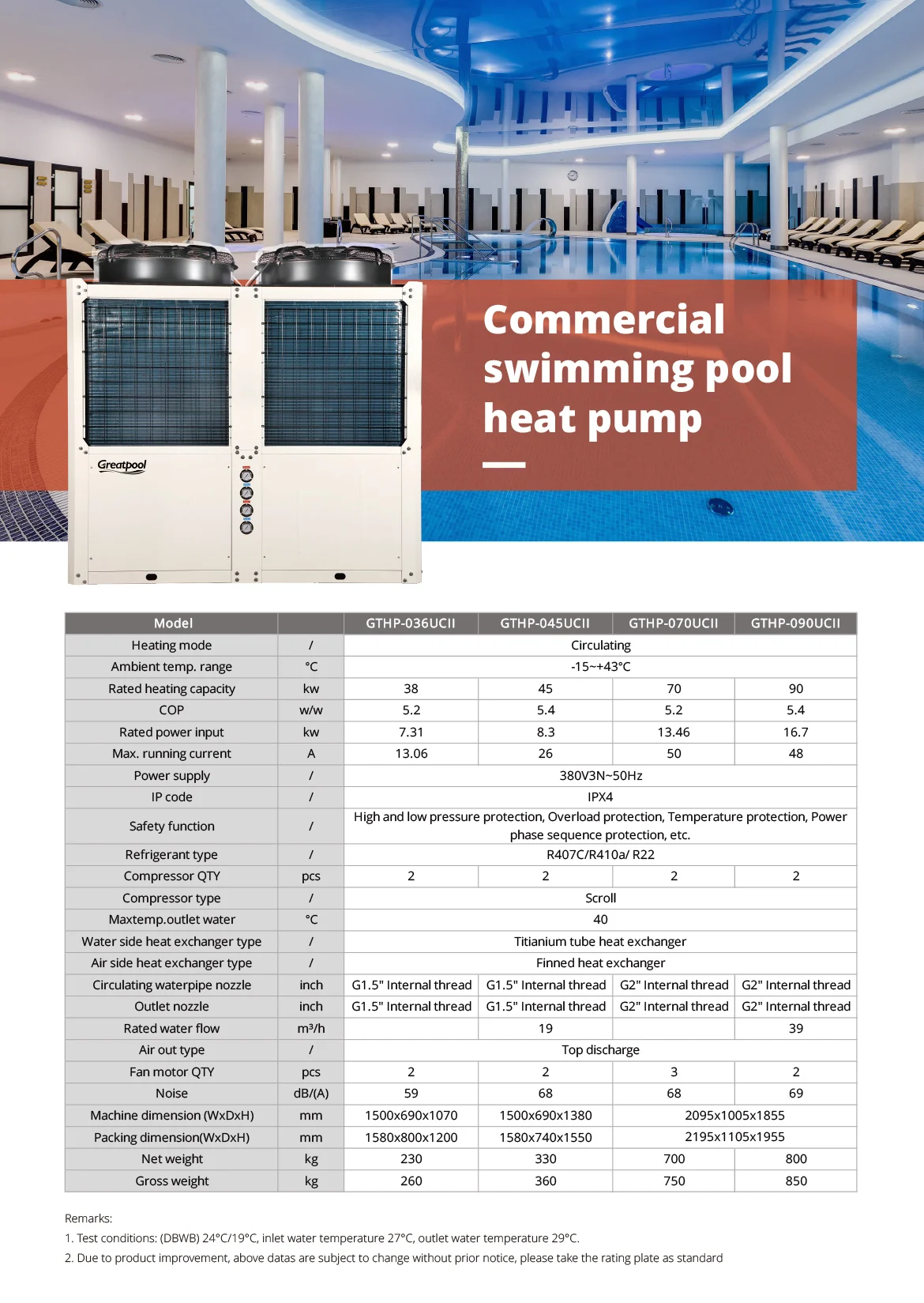 Greatpool Top 1214772166btu Resort Hotel Swimming Pool Commercial