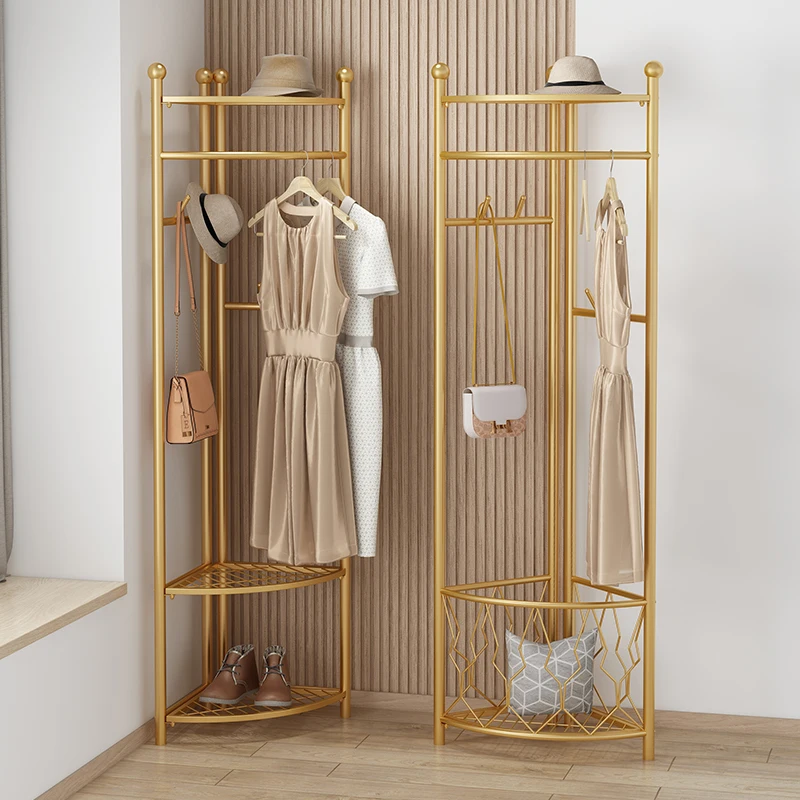 Home Furniture Bedroom Living Room Hat Clothes Storage Racks Metal ...