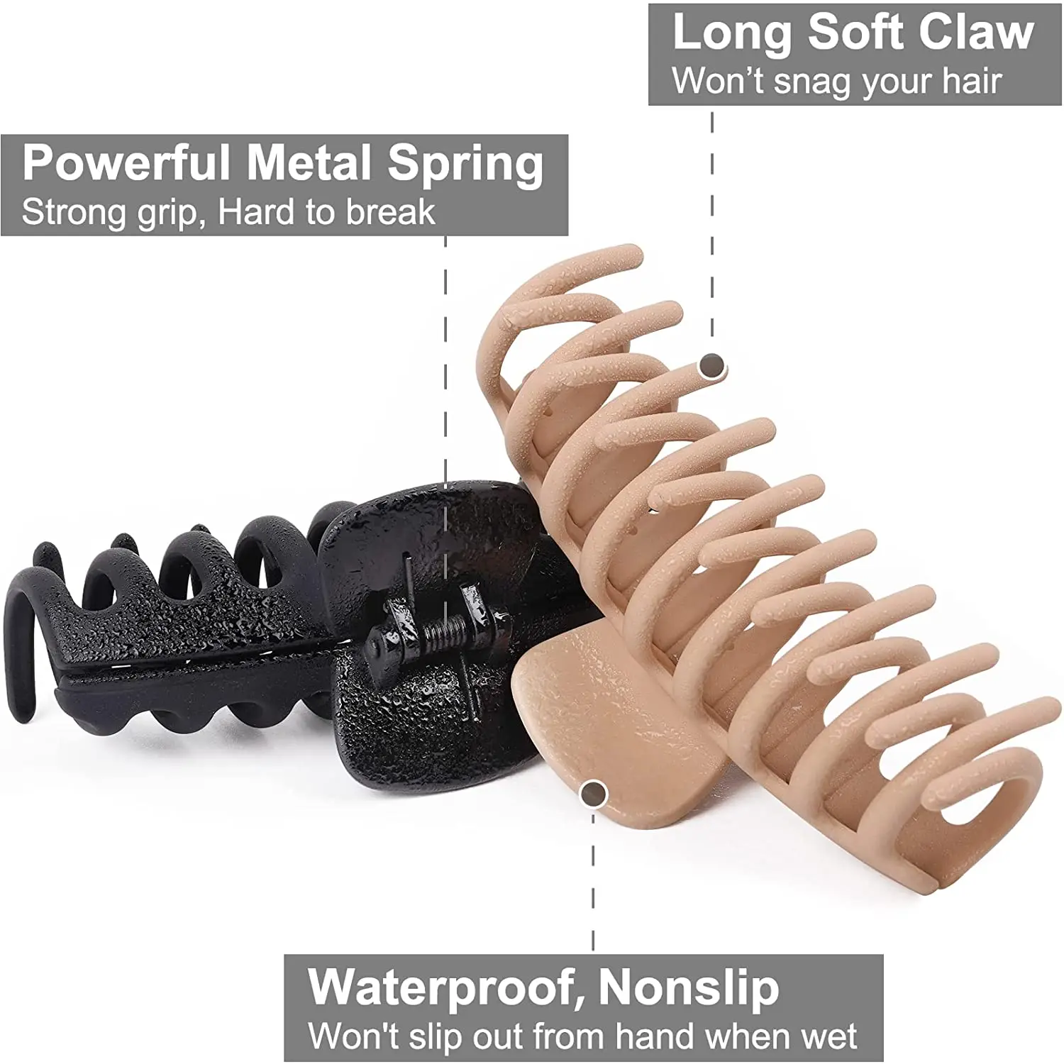 Большая Заколка-краб для женщин большая тонких густых вьющихся волос 90 дюймов сильная фиксация 4 33 дюйма Нескользящие матовые