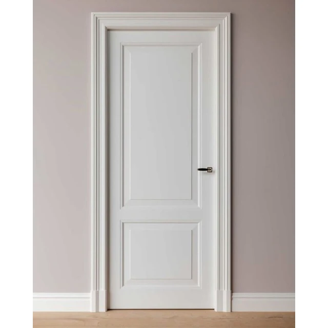 Modern 2-Panel Primed Interior Doors with Simple Carving Design Made of MDF for Hotels