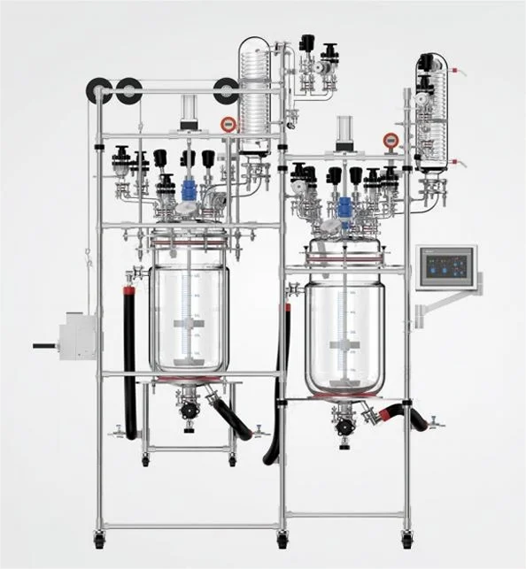 Pilot Scale 100l Jacketed Glass Reactor Explosion Proof Solvent ...
