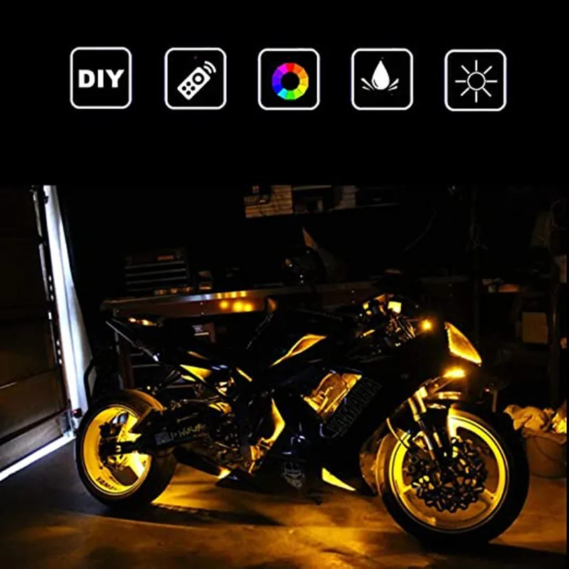 Wireless Dream Color Car Underglow LED Lights Kit with Music Sync, 16