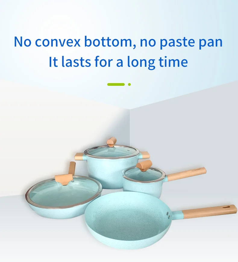 Factory Price Non Stick Ceramic Coating Cookware Set Home Cooking Pot