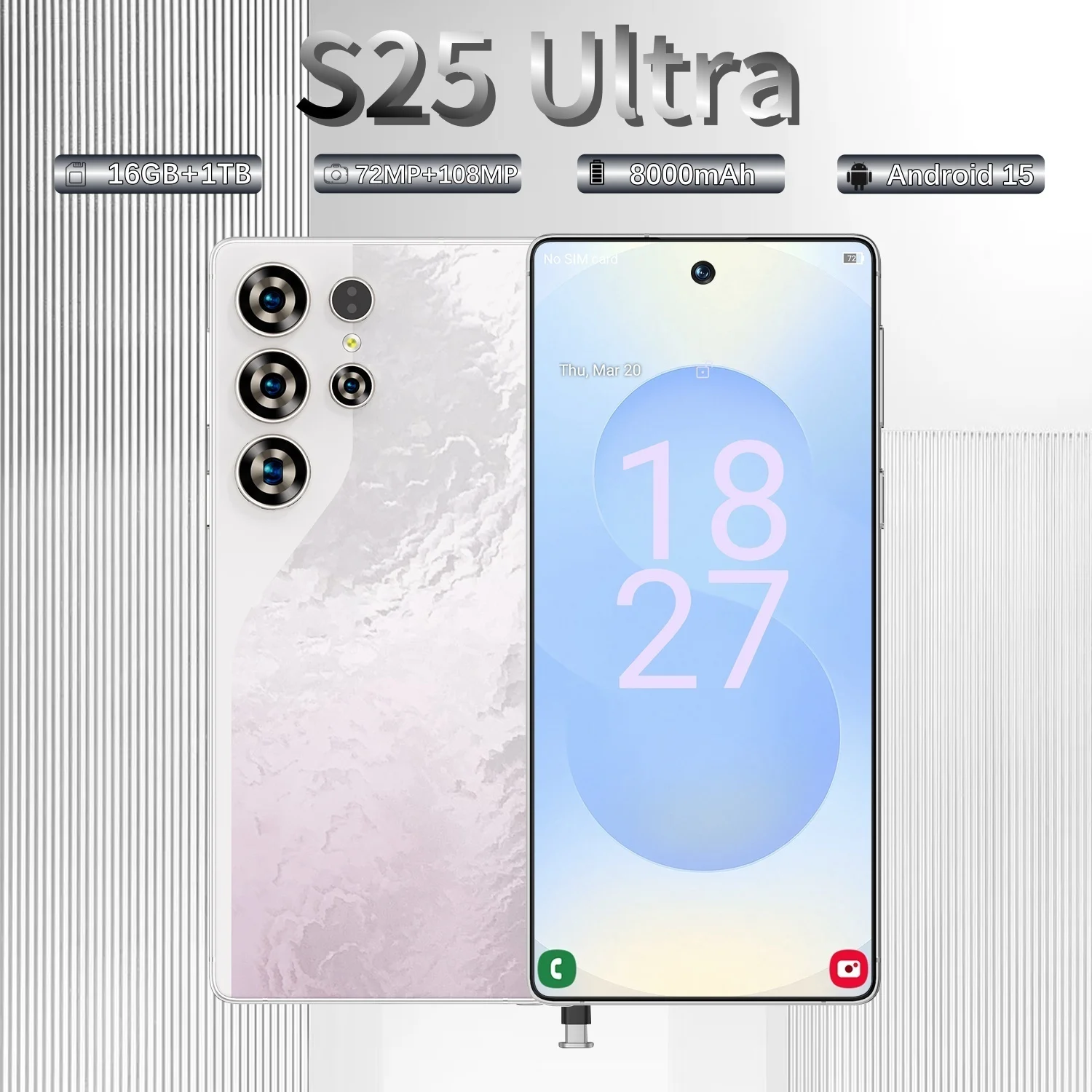 2025NEW Free Shipping S25 Ultra Phone 16gb+1TB 48MP+108MP Face Unlock Full Display Android Cell Phone 7.3Inch Smart Mobile Phone