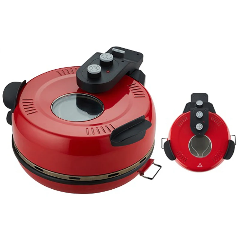 Control Upper and Bottom Plate Two Temperature  Knob 16 Inch Big Size Electric Pizza Maker