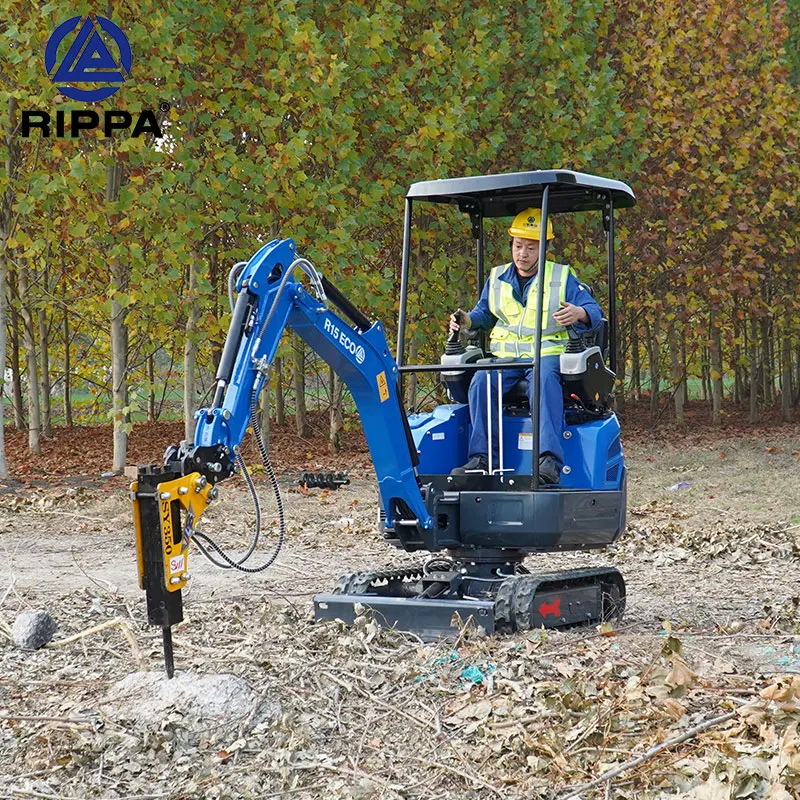 Rippa Machine Factory EU Standard 1.5Ton Excavator Earth Moving Machinery Kubota Engine Digger Excavator Small Mini Excavator