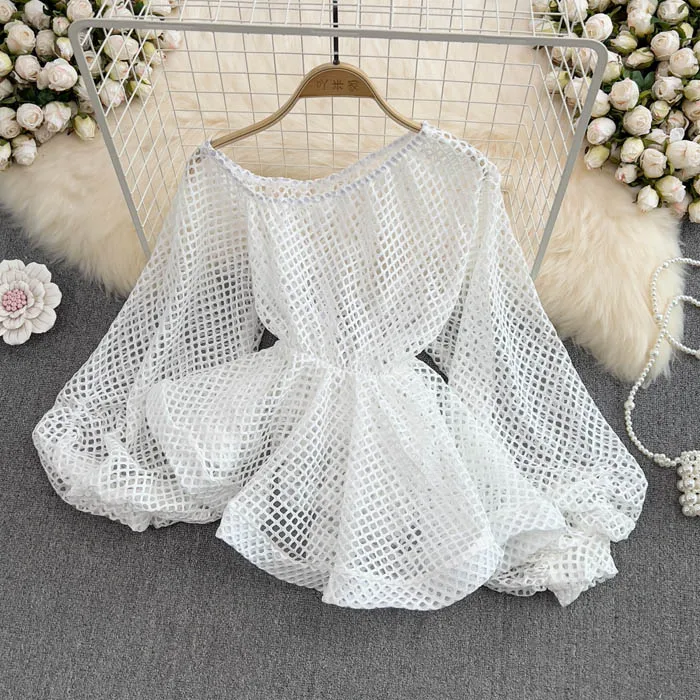 e*e様 fofofofa 『LEI BLOUSE』 / WHITE STRIP LEI BLOUSE / RED FLOWER | fofofofa