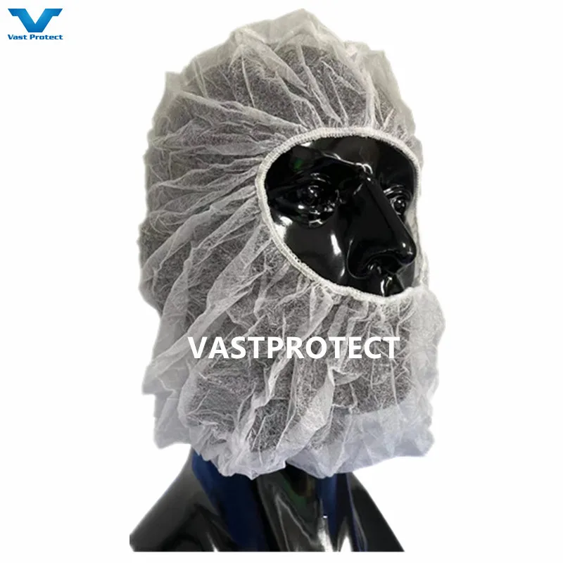 Disposable Polypropylene Ninja Astronaut Space Balaclava Cap Protective Breathable Dustproof Nonwoven PP Hood Cover Safety