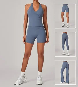 Hot Sale High Quality Sports Bra High Waist Leggings Set Gym Clothes Workout Yoga Leggings And Bra Sets For Women