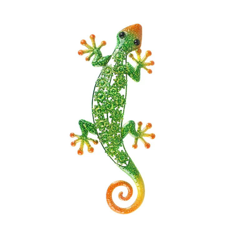 Professional Home Wall  Glass Metal Lizard Hanging Lizards Wall Art 1