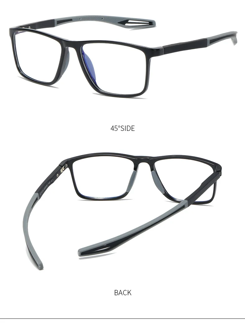 Full Rim Square Optical Glasses Men Frame Sports Prescription