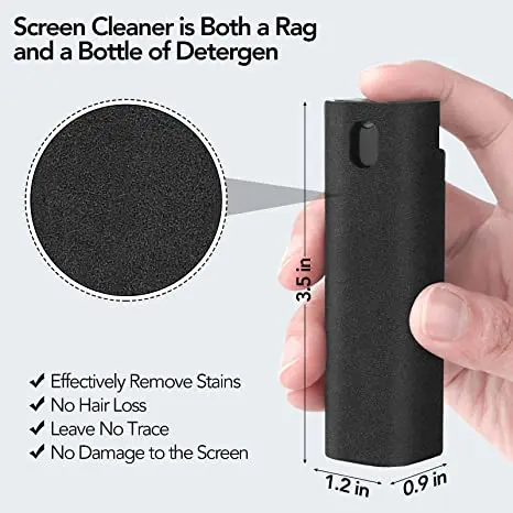 Factory Portable 2 in 1 10ML Touchscreen Sticker LCD Tablet PC Car Laptop Microfiber Phone Screen Cleaner