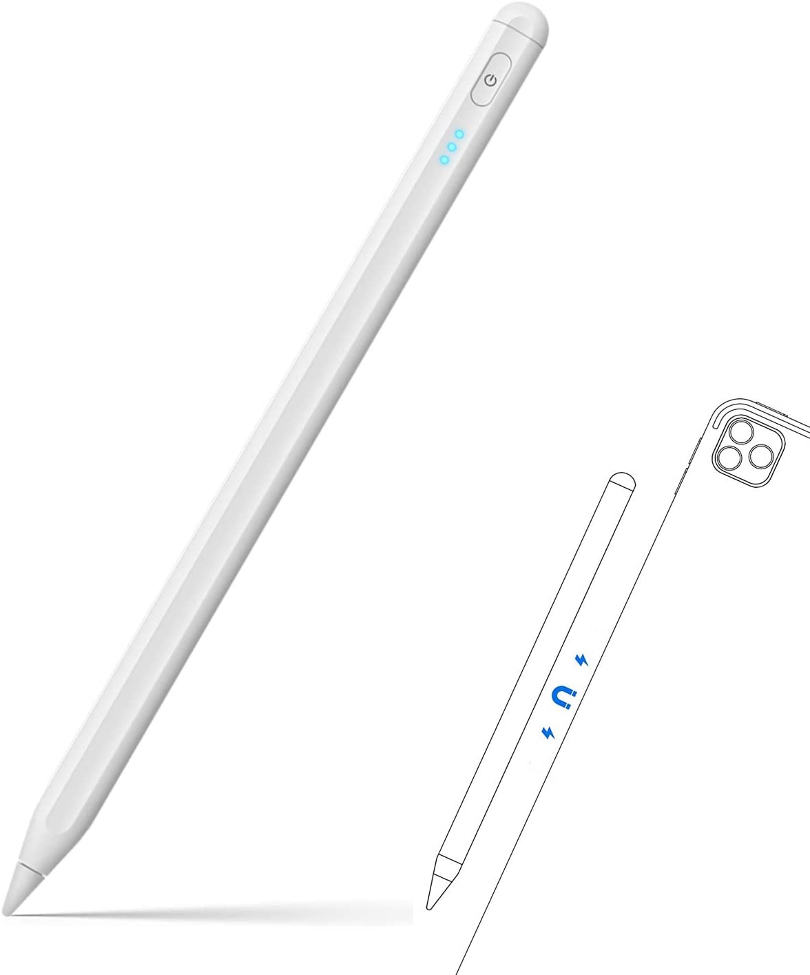 
Ладони отклонения Алюминиевый металлический Высокочувствительный планшет емкостный сенсорный экран Активный стилус для сенсорного экрана для сенсорных экранов 