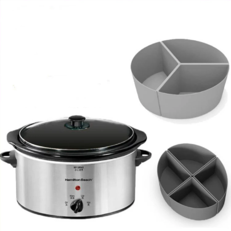 Crockpockets Slow Cooker Divider Dishwasher Safe Silicone Insert