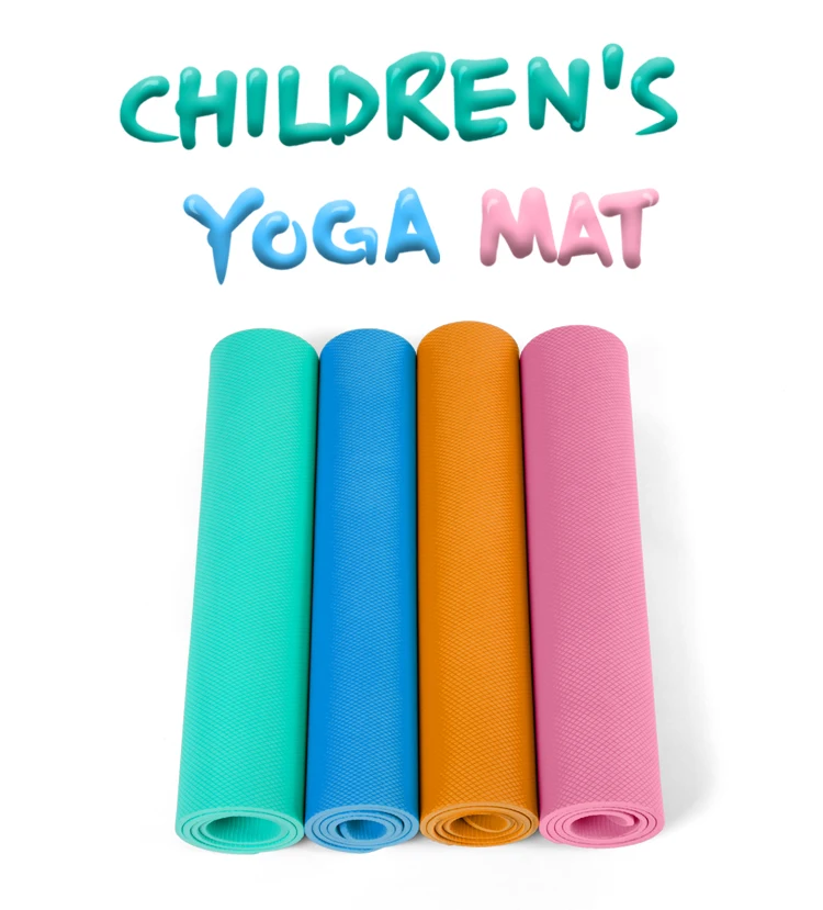 Eco-friendly Skid less cheap logo kid yoga mat eco friendly