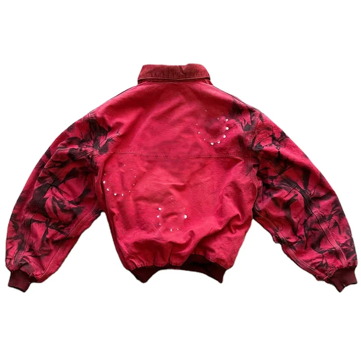 Salati Man Outwear Manufacturer Oversized Zipper Heavy Cropped Mechanic Carpenter Detroit Worker Workwear Work Jacket for Men gallery 2