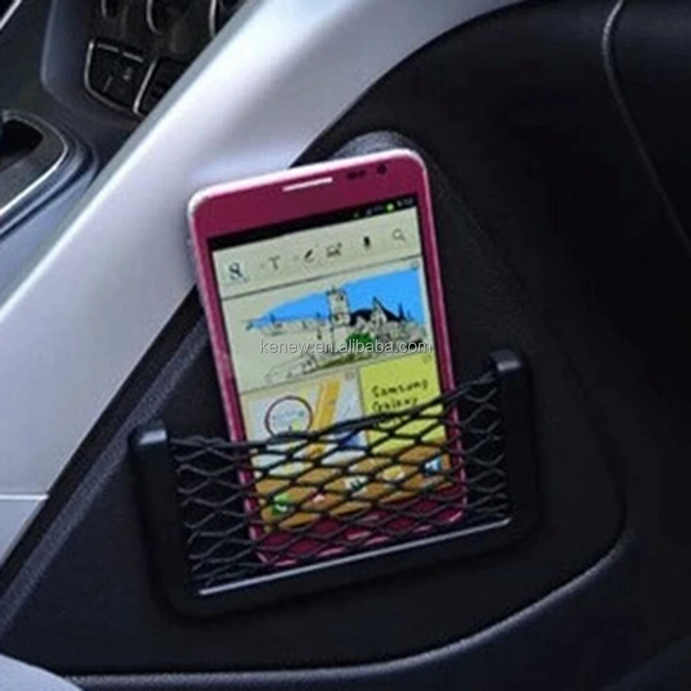 1Pcs Multipurpose Car Seat Side Organizer with Auto Paste Net Pocket Phone Holder and Storage Bag