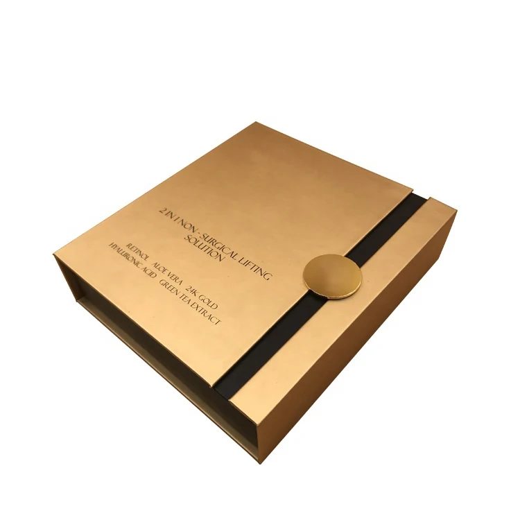 Luxury Empty Black Color Kraft Storage Beauty Cosmetics Cream Box Set Packaging for Cosmetic