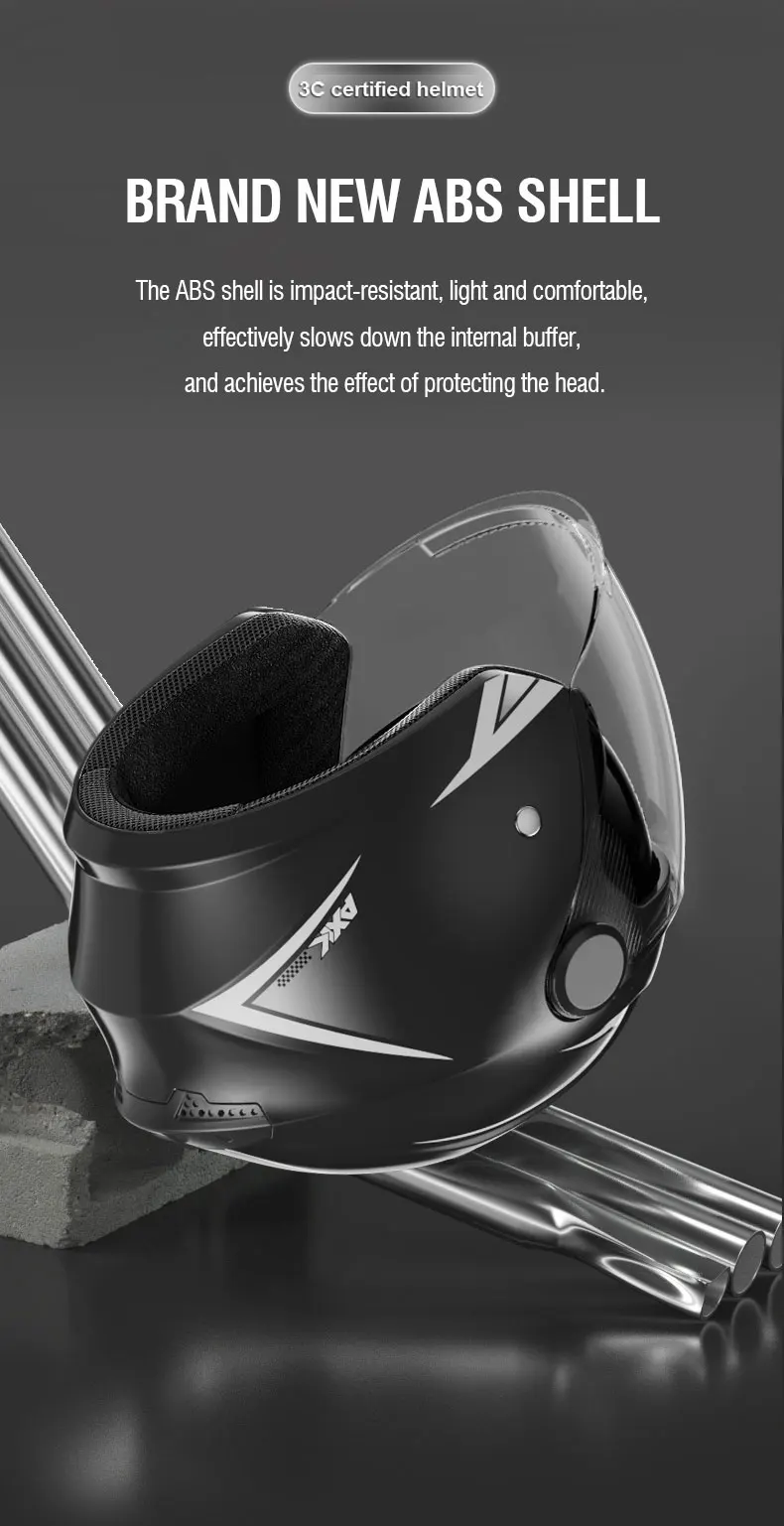 Electric Scooter Helmet For Men And Women With Double Lenses Antiuv