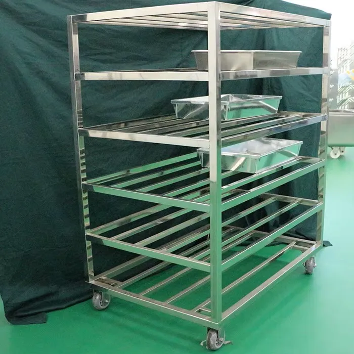 Stainless Steel Forced Freezer Trolley with Multi-Tier Pallet Rack for Refrigeration, Meat Processing and Freezer Applications