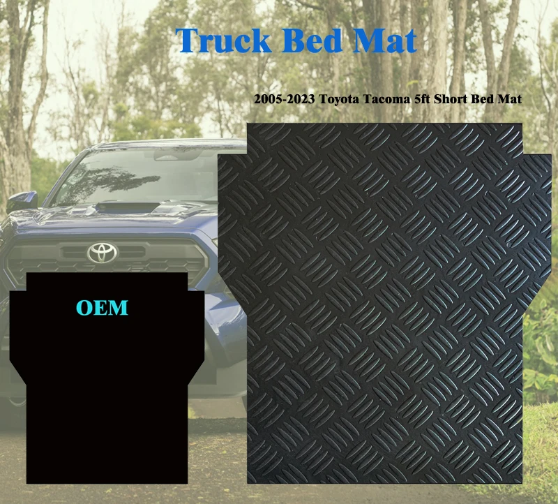 ARTES Extra Thick 4' X 8' Durable All-Weather Protection Trim to Fit Design  Classic Rubber Cargo Liner Truck Bed Mat details