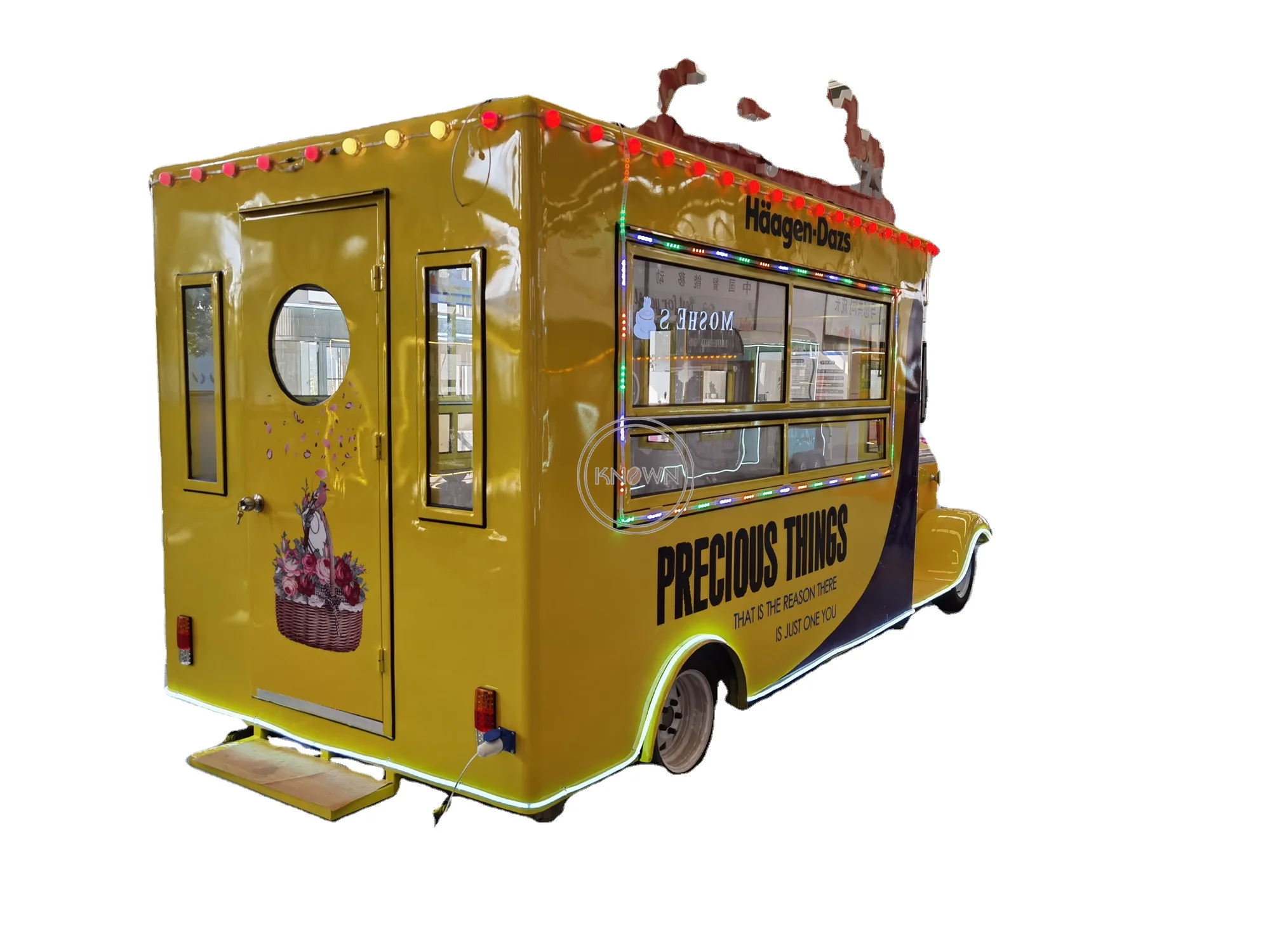 Электрическая тележка для продажи еды на заказ от производителя Мобильная торговые тележки мороженого