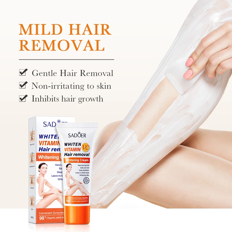 OEM ODM SADOER VC мягко отбеливающий крем для удаления волос с витамином