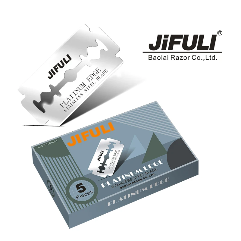 50pcs/pack Classic Double Edge Razor Blade For Men Shaving Platinum