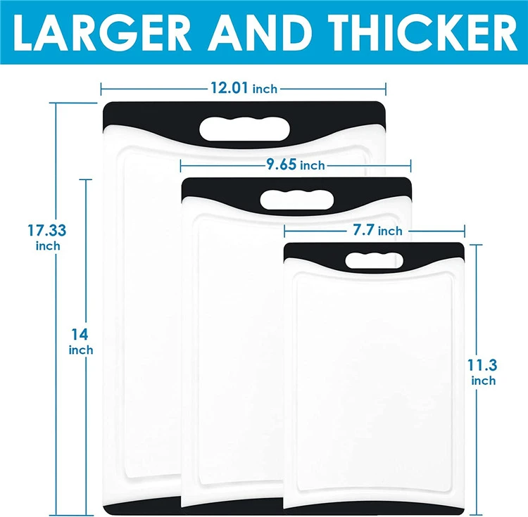 Extra Large Plastic Cutting Board Dishwasher Chopping Board Set Of 3