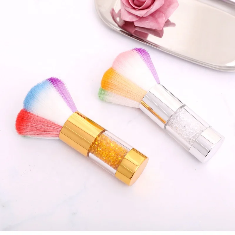 Fashion Nail Brush Soft Cleaner Nail Arts Dust Cleaning Brush For Acrylic Manicure Makeup Brush Nail