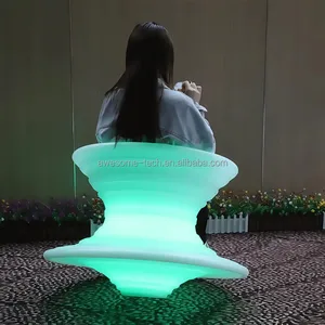 Factory Price LED Cloud Shaped Chair RGB Color Light up Plastic Leisure Chair for Home or Hotel Use Portable and Elegant