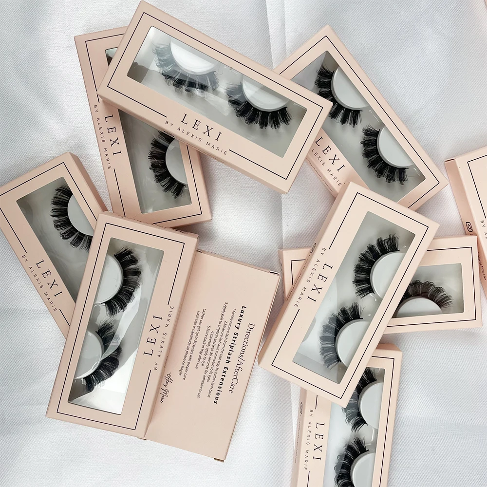 B968 Custom Boxes for Eyelashes Make Your Own Brand Custom Lash Paper False Lash Eyelash Packaging Box Eyelash case