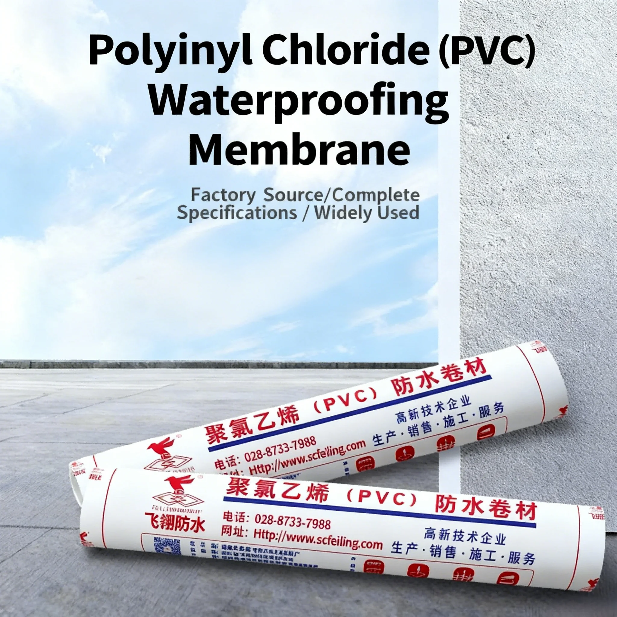 Feiling FLG-307 PVC Waterproof Membrane for Construction Roofing & Wall ...