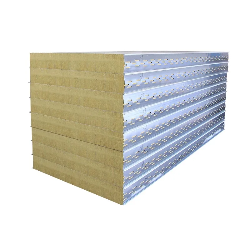 Roof and Wall Material Compressed Rock Wool Board Kiln Insulation Sandwich Panels for Kiln Inner Wall